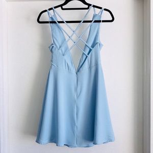 sammie deep v skater dress